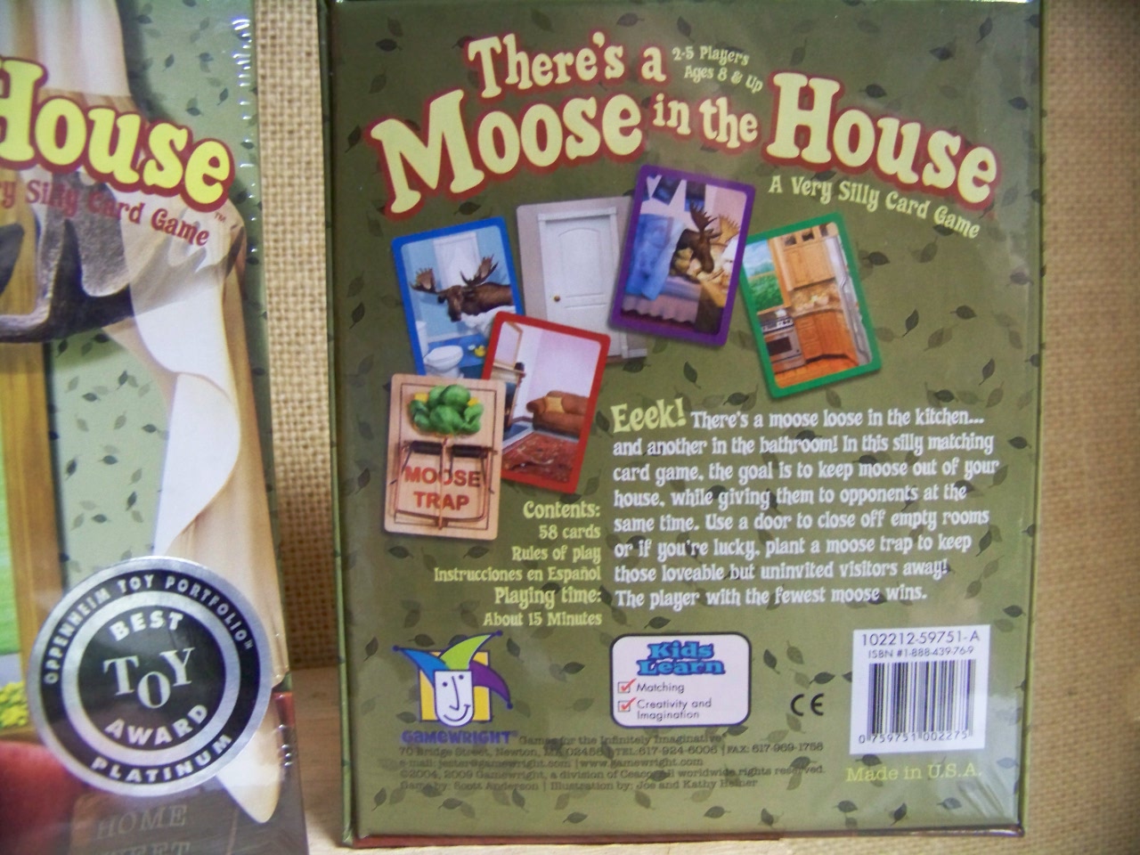 There's A Moose In The House ~A Very Silly Card Game Gamewright ~NEW 